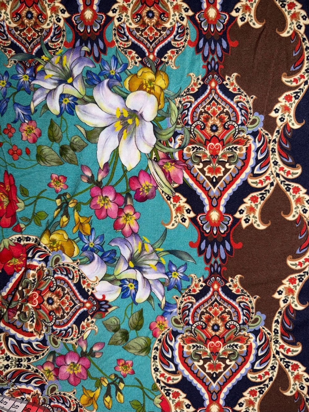 EUC Johnny Was Indi Flower Paisley 3/4 Sleeve Bamboo Henley Tunic - Picture 9 of 12